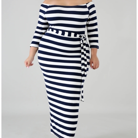 Midi Dress Dresses & Skirts - Nautical Midi Dress *